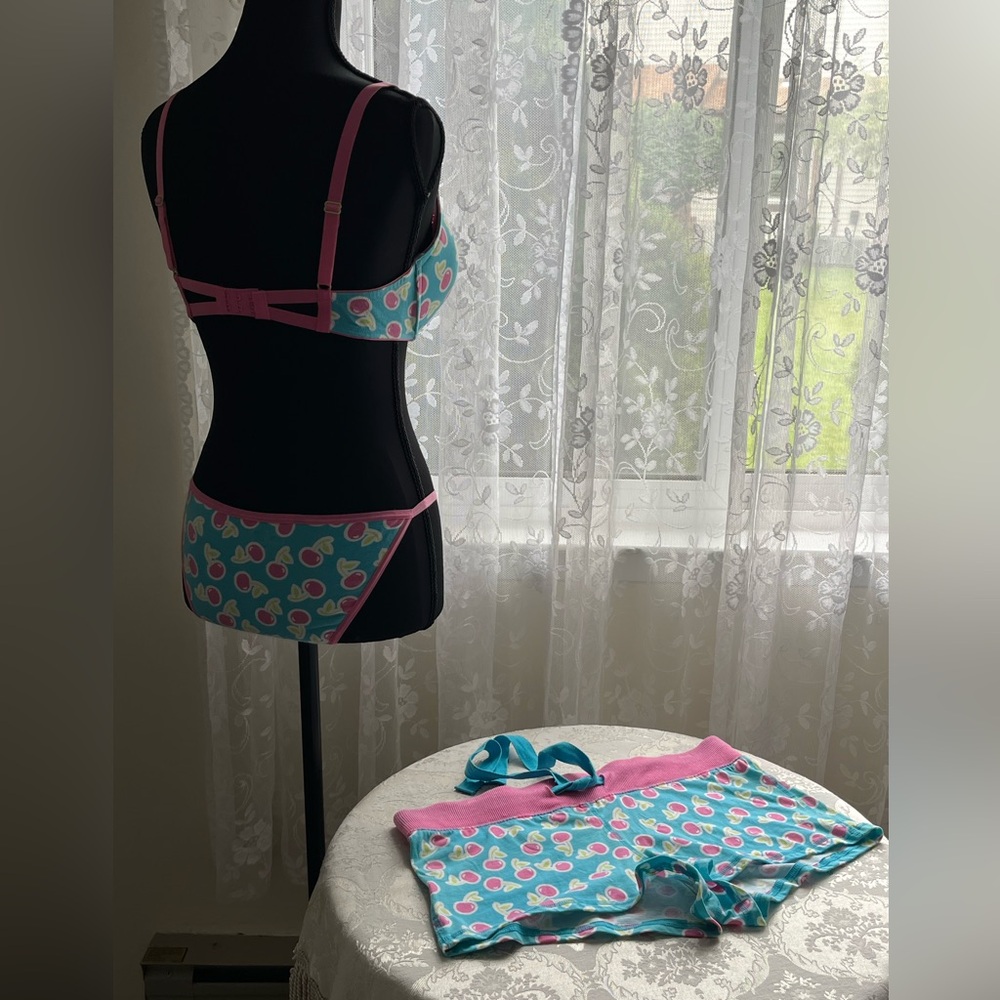 All cotton fruit of the Loom Pink and Blue cotton 3 piece set sleepwear or sexy - Picture 7 of 9
